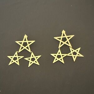 Sassy Jones Gold Star Dangle Earrings
